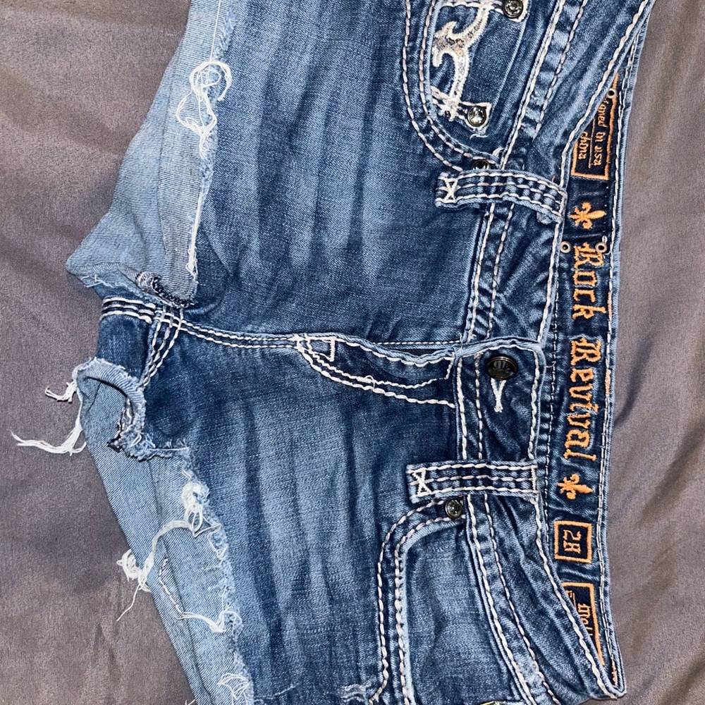 Rock Revival Blue Distressed Jeans